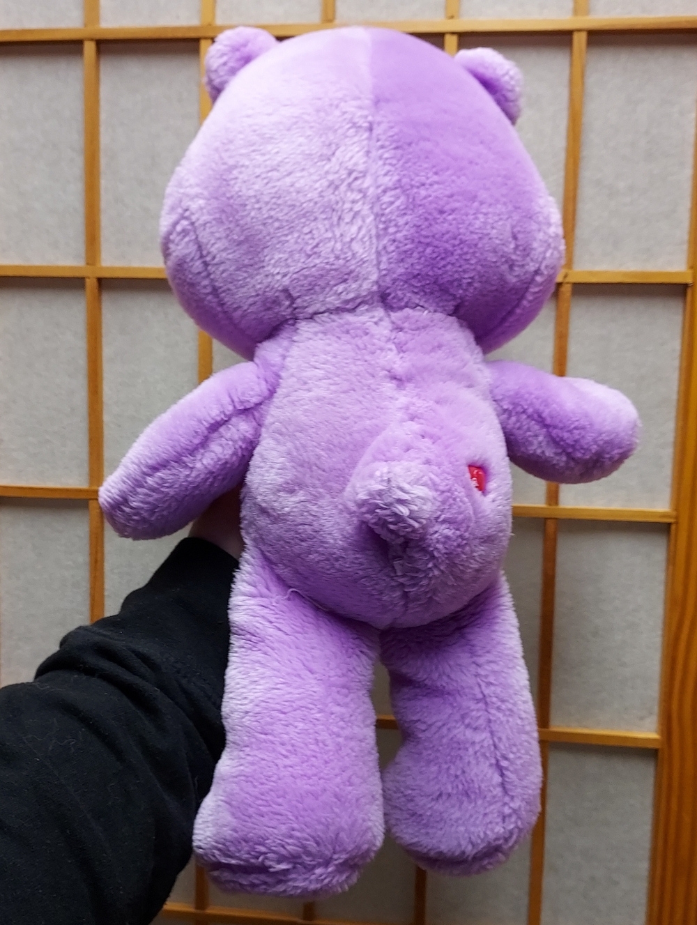 🔮🧸🍭 Y2K Care Bears Share Bear Two Lollipops Purple Plushie Good Condition - Picture 2 of 4